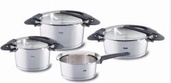 Fissler Set oale inox Fissler Intensa, 4 piese, compatibile inductie, capac metalic, fabricat in Germania (016-118-04-002/0)