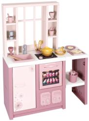 Smoby Bucatarie de jucarie Smoby Loft Fleur, cu 27 accesorii, cuptor, frigider, 74x29x96 cm, pentru copii 3 (7600312602) Bucatarie copii