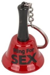 Dodaco Breloc clopotel , zRing for Sex, rosu cu inel si lant, accesoriu distractiv sonor, inaltime 6.5 cm