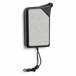 Dodaco Breloc multifunctional cu touch pentru telefon si pad curatare ecran, ABS si metal, 6 x 2 x 1.3 cm, alb negru