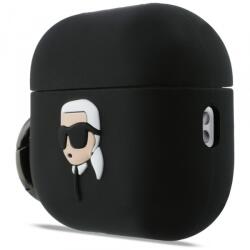 Karl Lagerfeld Husa Karl Lagerfeld 3D Karl's Head pentru Apple Airpods Pro 3, Neagra