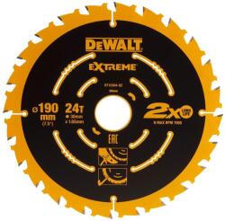 DEWALT Циркулярен диск за дърво DeWALT Extreme DT10304, 190x30 мм, 24T (UNI-09675)