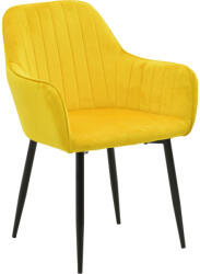 FDY Scaun Bucatarie/Dining Noell XL Catifea Galben