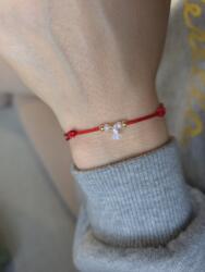 Kathryn' s Bracelets Дамска гривна с червен конец и златно топче (ВМ4)