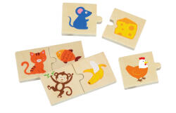 Viga Toys Puzzle sortator - Animale si hrana, Viga (51607) - infant