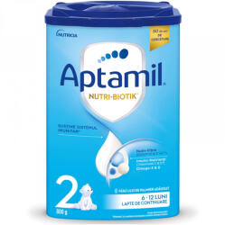 APTAMIL Nutri-Biotik 2, formula speciala lapte praf, de continuare 6-12 luni, 800 g (1100021786)