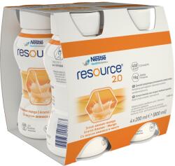 NESTLE Resource 2.0, aliment destinat unor scopuri medicale speciale cu aroma de ananas si mango, 4x200 ml (1100021874)