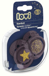LOVI Suzeta Silicon Dynamic 0-3 M 2 Pcs Stardust Violet 22/892_Violet (5903407993546)