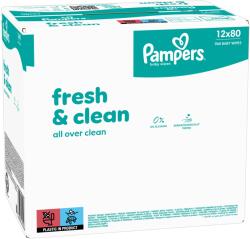 Pampers Fresh Clean, servetele umede, pentru copii, 12 pachete, 960 buc (1100049768)