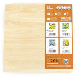 Viga Toys Puzzle cu manere - Animale de la ferma in habitat, Viga (44592) - infant