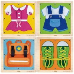 Viga Toys Set jucarii de perete - Incheie imbracamintea, Viga (51628)