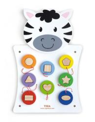 Viga Toys Jucarie de perete Zebra - Potriveste formele, Viga (50681) - infant