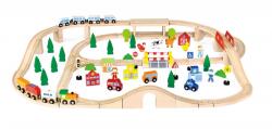 Viga Toys Set de trenulete din 90 de piese (50998) - infant