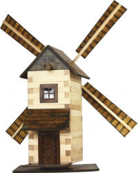 Walachia Set constructie arhitectura Moara de vant, 137 piese din lemn, Walachia (WLMK15)