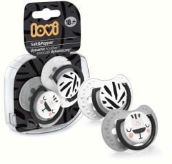 LOVI Suzeta Silicon Dynamic 18+ M 2 Pcs Salt&Pepper - 22/880 (5903407228808)