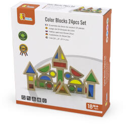 Viga Toys Blocuri cu oglinzi colorate, 24 buc, Viga (44563) - infant