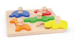 Viga Toys Puzzle Montessori cu maner, Animale, Viga (50662)