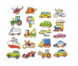 Viga Toys Set vehicule magnetice din lemn (58924) - infant
