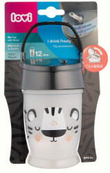 LOVI Cana Mea cu Pai Junior 250ml Salt&Pepper - 35/356, Lovi (5903407353562)