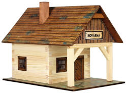 Walachia Set constructie arhitectura Fierarie, 86 piese din lemn, Walachia (WLMK08)