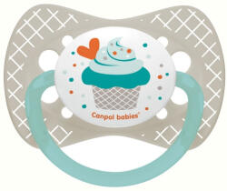 Canpol Babies Suzeta Simetrica Din Silicon 0-6 Luni Cupcake 23/282-Grey (5903407902296)