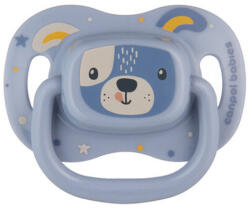 Canpol Babies Suzeta Simetrică Din Silicon 0-6 Luni 1 Buc, Cute Animals blue 34/924_blu (5901691889392)