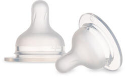Canpol Babies Tetina fiziologica din silicon flux mediu L pentru biberon S-SHAPE 2 buc 59/893 (5901691801882)