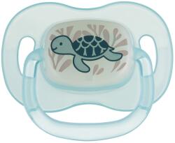 Canpol babies Suzeta rotunda din silicon 6-18M LOVE and SEA, 1buc 34/901_blu (5903407363998)