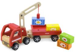 Viga Toys Transportor de marfa cu elevator magnetic, Viga (50690) - infant