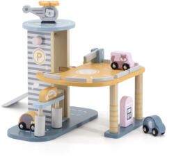 Viga Toys Statie de benzina cu parcare, lift si heliport, PolarB Viga (44029) - infant