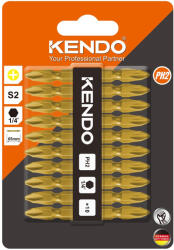 KENDO Set 10 biti de surubelnita PH2 65 mm cu cap dublu din otel S2 KENDO (25404820)