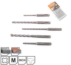 KENDO Set 5 burghie SDS-Plus pentru beton 5-10 mm, Kendo (11602073)