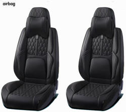 Hyundai Tucson 15 részes Prémium Magas minőségű Műbőr üléshuzat szett nyakpárnákkal - Légzsákos - Osztható - Fekete színben (AL-02089Tucson)