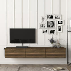 [en. casa] Comoda TV suspendata Vihti 180 cm, finisaj nuc, 3 usi (83062690)