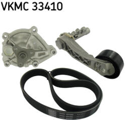 SKF VKMC 33410 Pompa apa + Set curea transmisie cu caneluri