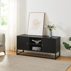 [en. casa] Comoda TV Janakkala din otel, neagra, 120x40x55 cm, [en. casa] (84437011)