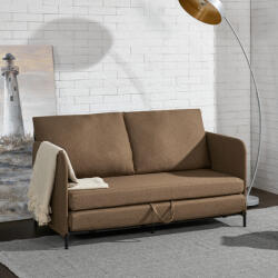 [en. casa] Canapea extensibila Soini maro, 2 locuri, cu functie de dormit (83528448) Canapea