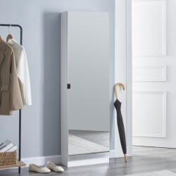 [en. casa] Pantofar cu oglinda alb, 10 perechi, 160x48x20 cm, Meura (83058149) Pantofar