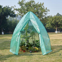 [en. casa] Sera de gradina Hunze 200x240 cm verde, cu folie si cadru metalic (84911128)