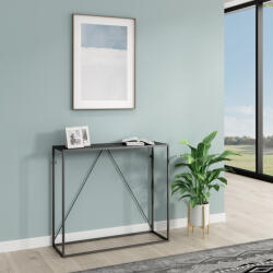 [en. casa] Masa consola Austevoll 90x30x80 cm neagra, design modern (84033935)