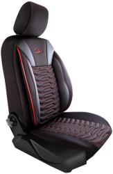 Panda Set huse scaune auto Panda Paris, negru cu cusatura rosie, 11 piese (IN3060)