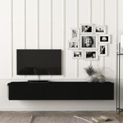 [en. casa] Comoda TV suspendata Vihti 180x31x29, 5 cm neagra [en. casa] (83062688)