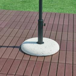 [casa. pro] Suport pentru umbrela Bitritto din beton, 45x6 cm, alb, aspect piatra (85060437)