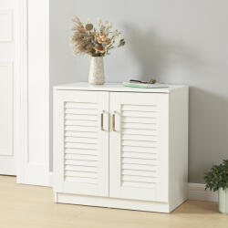 [en. casa] Pantofar alb Løten cu 2 usi si 3 rafturi, 63x36x62 cm (83980344) Pantofar