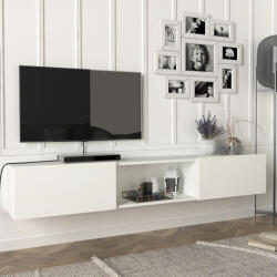 [en. casa] Comoda TV suspendata Paltamo, alb, 180x31x29, 5 cm, [en. casa] (83062706)