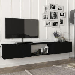 [en. casa] Comoda TV suspendata Paltamo 180x31x29, 5 cm neagra [en. casa] (83062712)