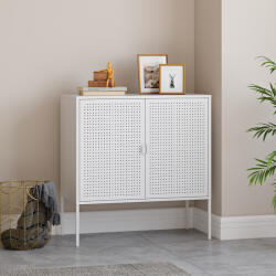 [en. casa] Bufet metalic Castelli alb cu 2 usi, 82, 5 x 80 x 40 cm (84037655) Comoda