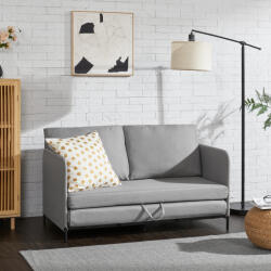 [en. casa] Canapea extensibila Soini cu functie de dormit, gri deschis (83528452) Canapea