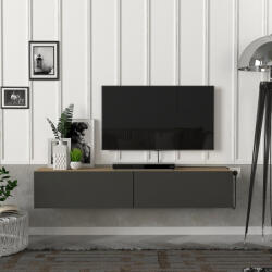 [en. casa] Comoda TV suspendata Toivakka 135x31x25 cm stejar si antracit (83062695)