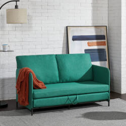 [en. casa] Canapea extensibila Soini verde, 2 locuri, cu functie de pat (83528450) Canapea